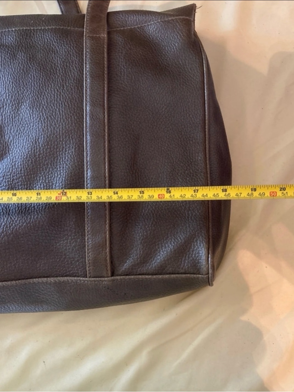 Capezio - Green Leather Tote Bag - Structured Everyday Carry - Picture 4 of 6